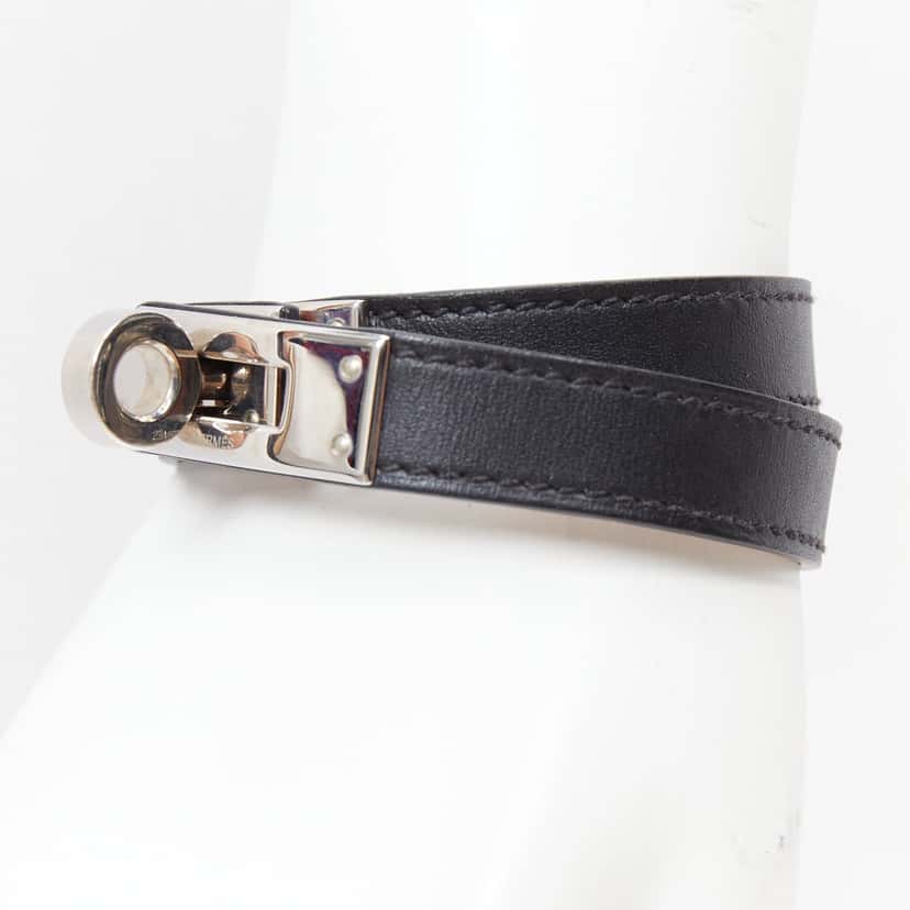 Hermès Kelly Double Tour bracelet Black Leather Very good condition - Inside View