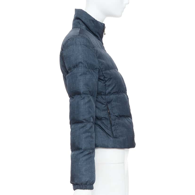 Prada Navy Cropped Jacket Blue Polyamide Never worn - Box View