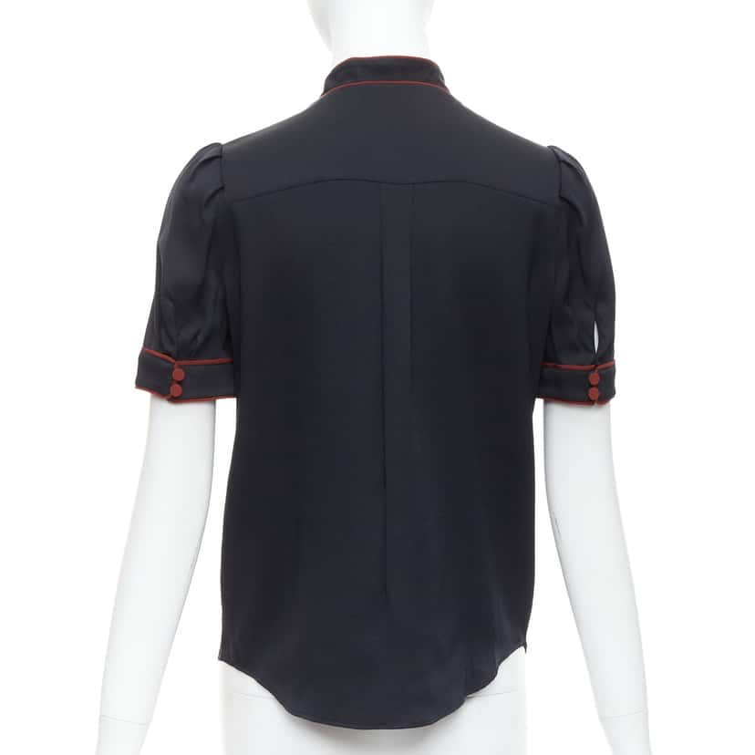 Gucci Silk GG Charm Top Black Silk Very good condition - Box View