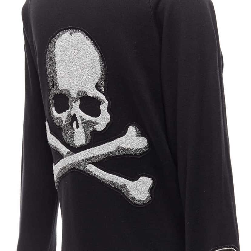 Mastermind Japan Skull Patch Cardigan Black Cotton Never worn - Back View