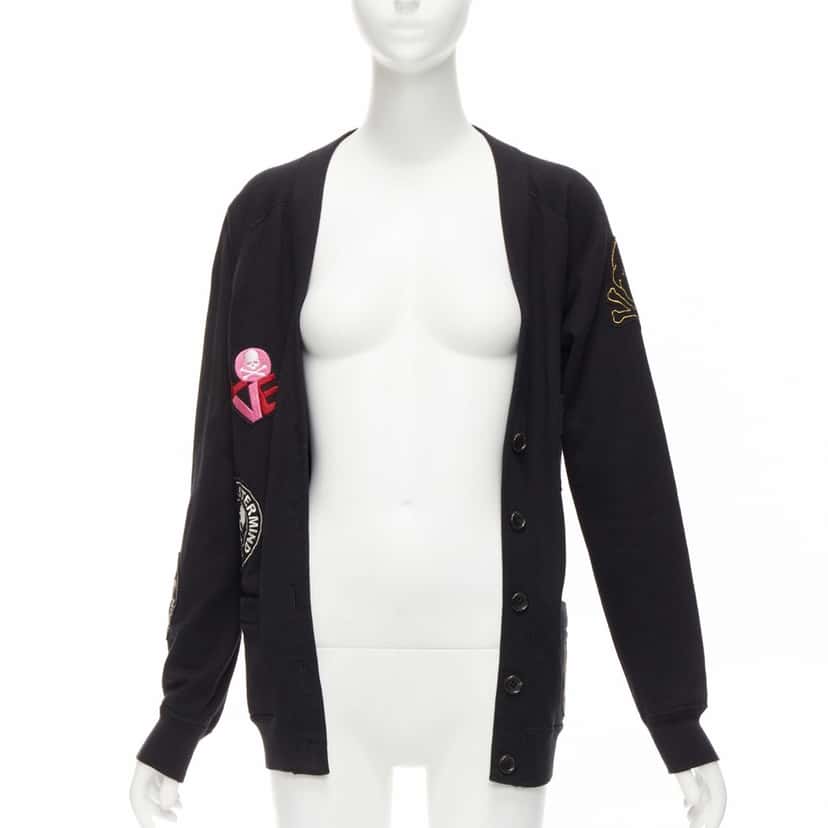 Mastermind Japan Skull Patch Cardigan Black Cotton Never worn - Inside View