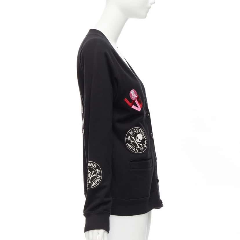 Mastermind Japan Skull Patch Cardigan Black Cotton Never worn - Box View