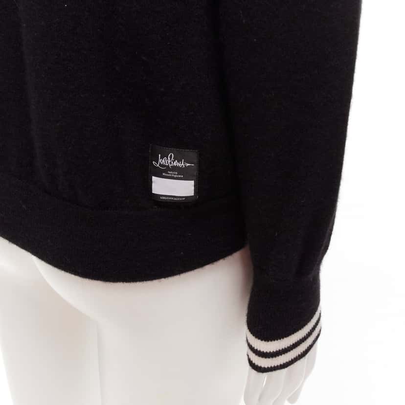 Loro Piana Logo Embroidery Hoodie Black Cashmere Good condition - Back View