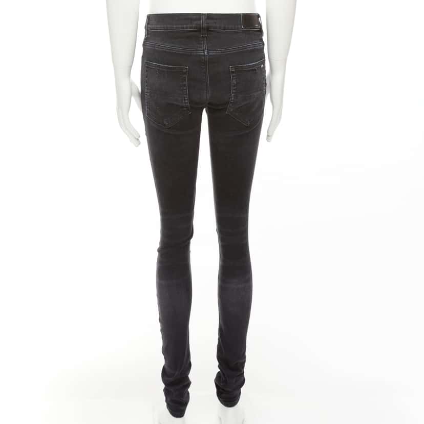 Amiri Charcoal Distressed Jeans Black Cotton Very good condition - Box View