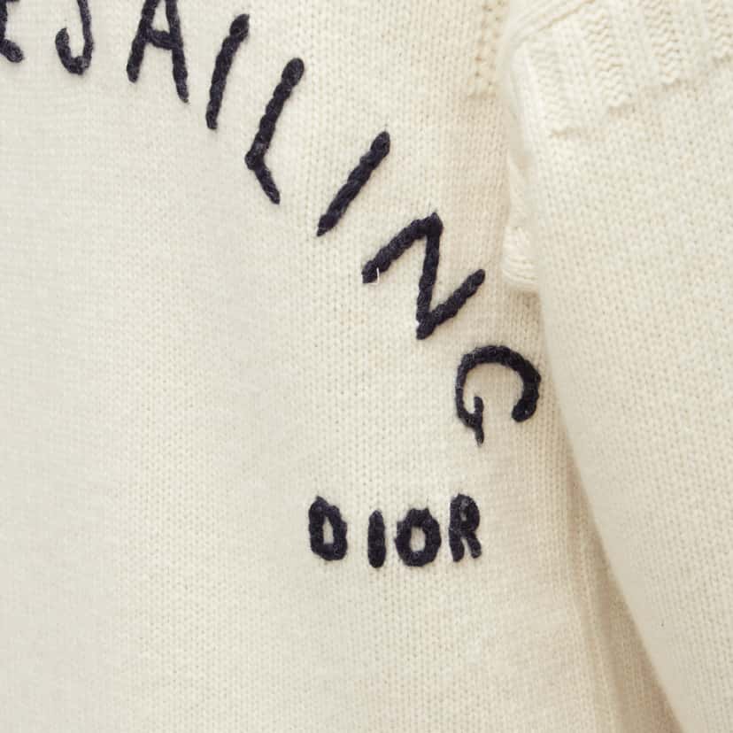 Dior Rather Be Sailing Ecru Wool Good condition - Back View