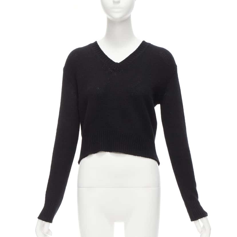 Dior Amor Cropped Sweater Black Cashmere Never worn - Back View