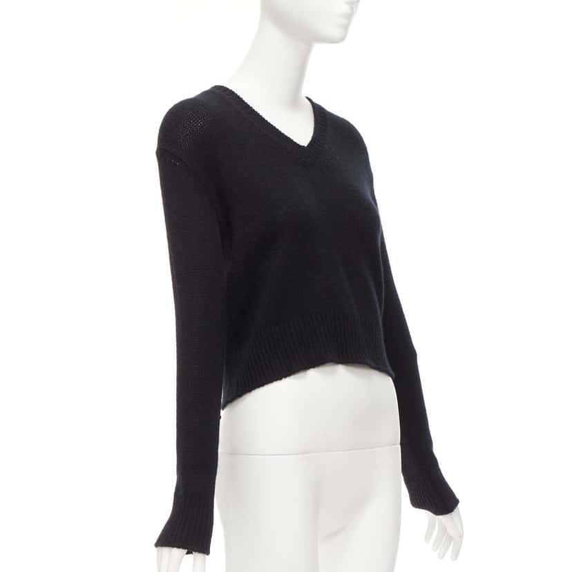 Dior Amor Cropped Sweater Black Cashmere Never worn - Inside View