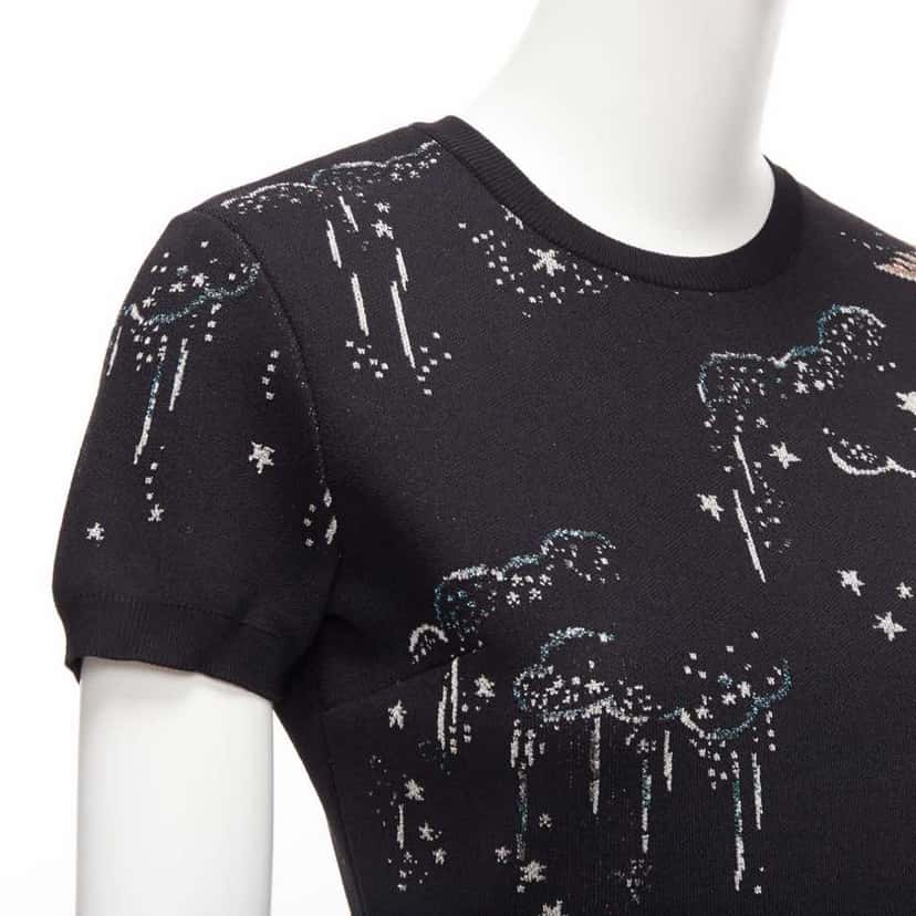 Valentino Garavani Glitter Cloud Dress Black Viscose Never worn - Back View