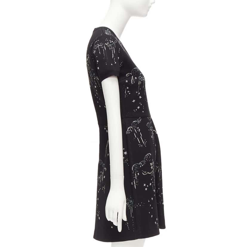 Valentino Garavani Glitter Cloud Dress Black Viscose Never worn - Model View