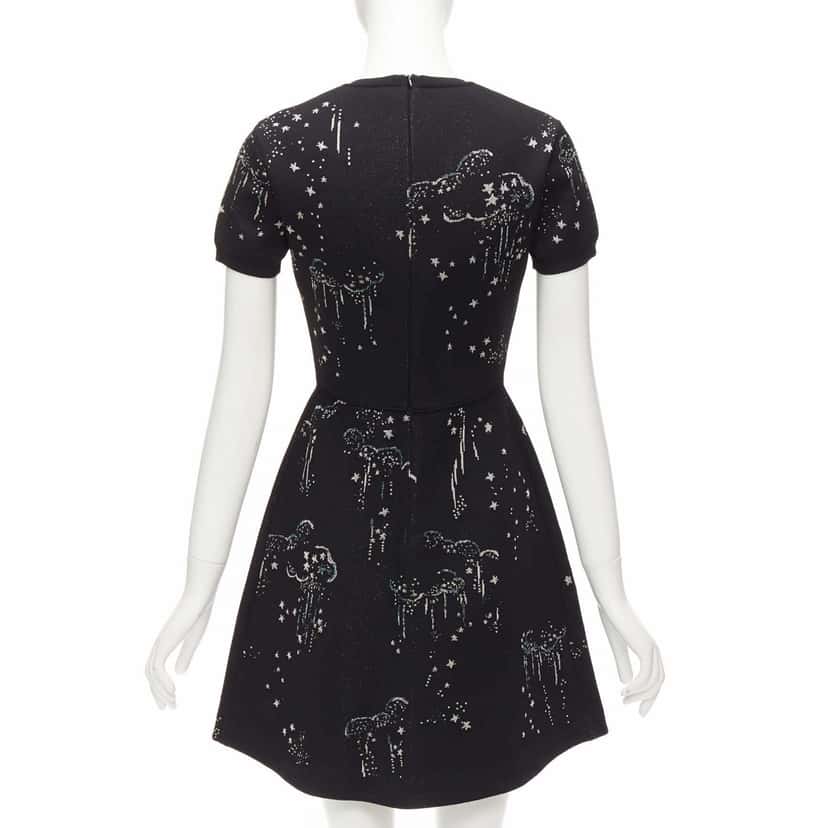 Valentino Garavani Glitter Cloud Dress Black Viscose Never worn - Box View