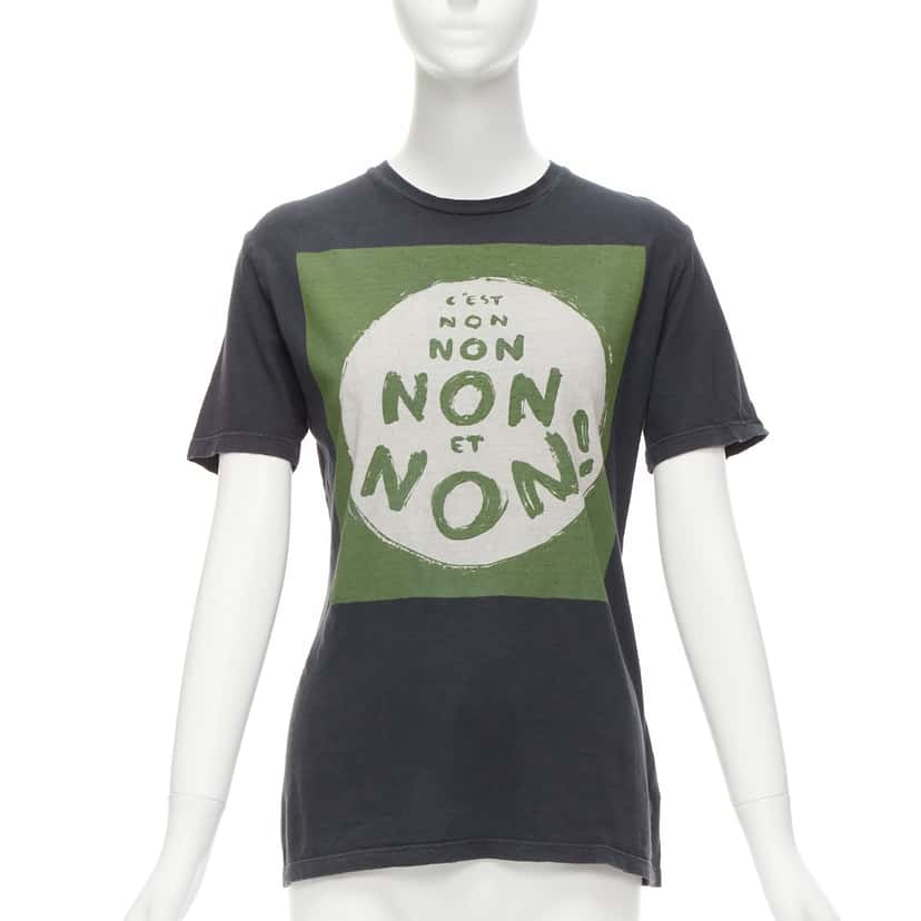 Dior Gothic Linen T-Shirt Black Cotton Fair condition - Front View