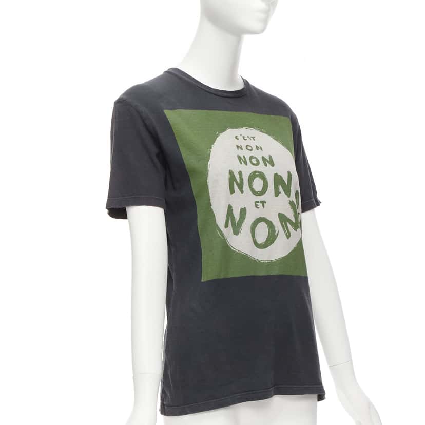 Dior Gothic Linen T-Shirt Black Cotton Fair condition - Inside View
