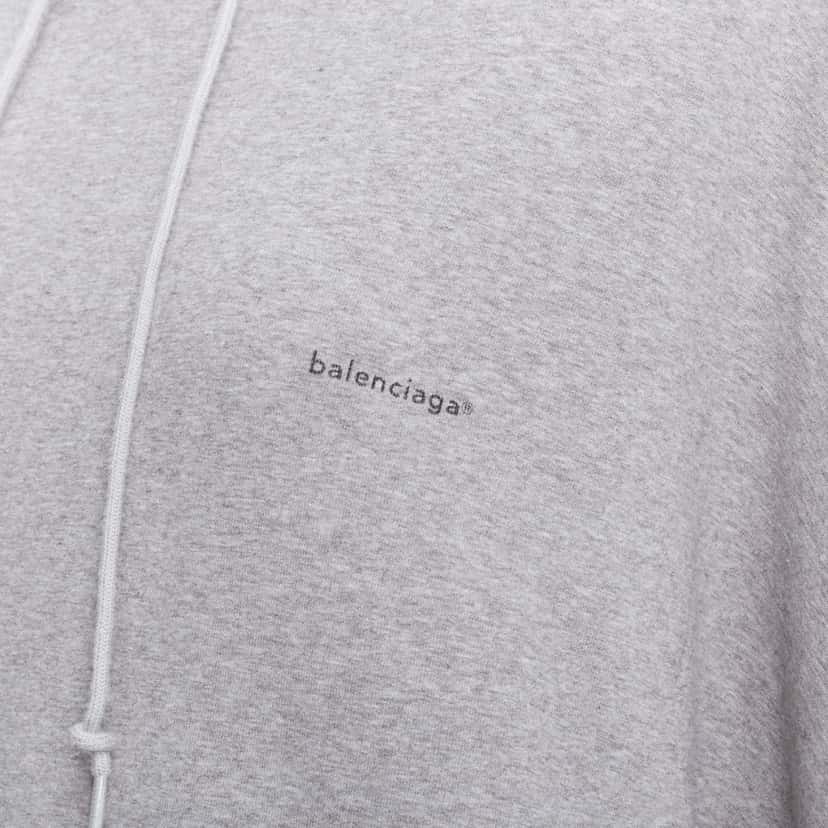 Balenciaga Oversized Cocoon Hoodie Grey Cotton Never worn - Back View