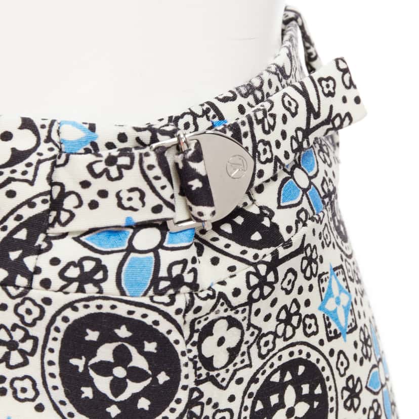 Louis Vuitton Floral Shorts Skirt Ecru Wool Very good condition - Back View