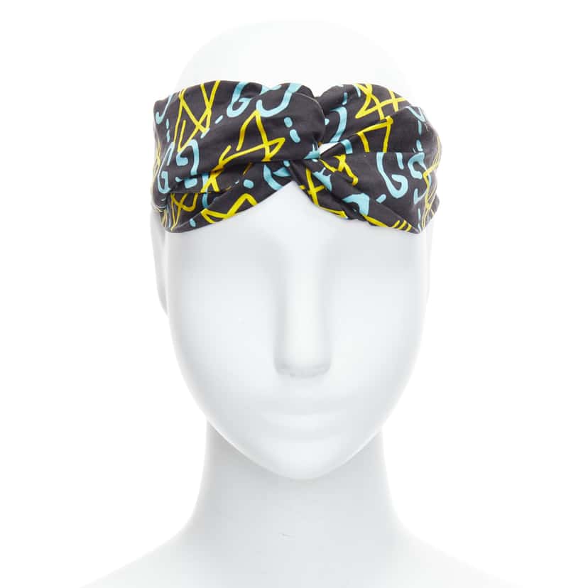 Gucci Silk Twist Headband Black Good condition - Front View