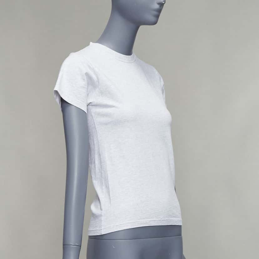 Balenciaga Logo Embroidery Tee Grey Cotton Very good condition - Model View