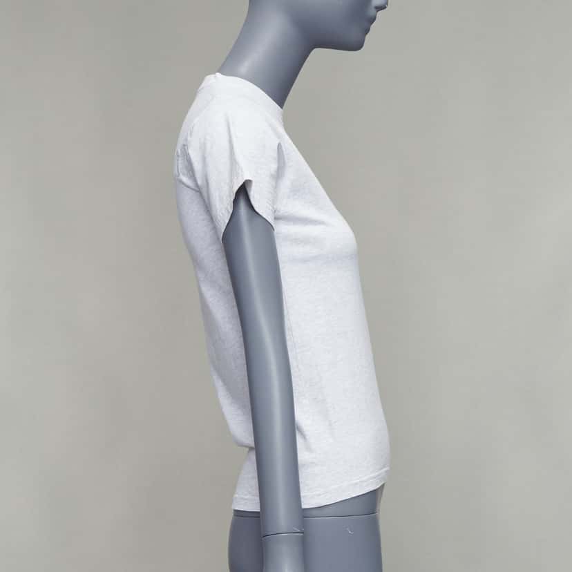 Balenciaga Logo Embroidery Tee Grey Cotton Very good condition - Box View
