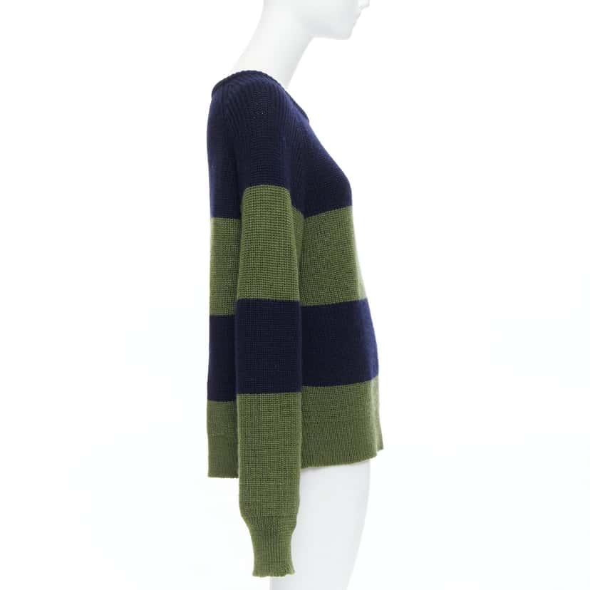 Monse Embellished Cutout Sweater Green Wool Never worn - Model View