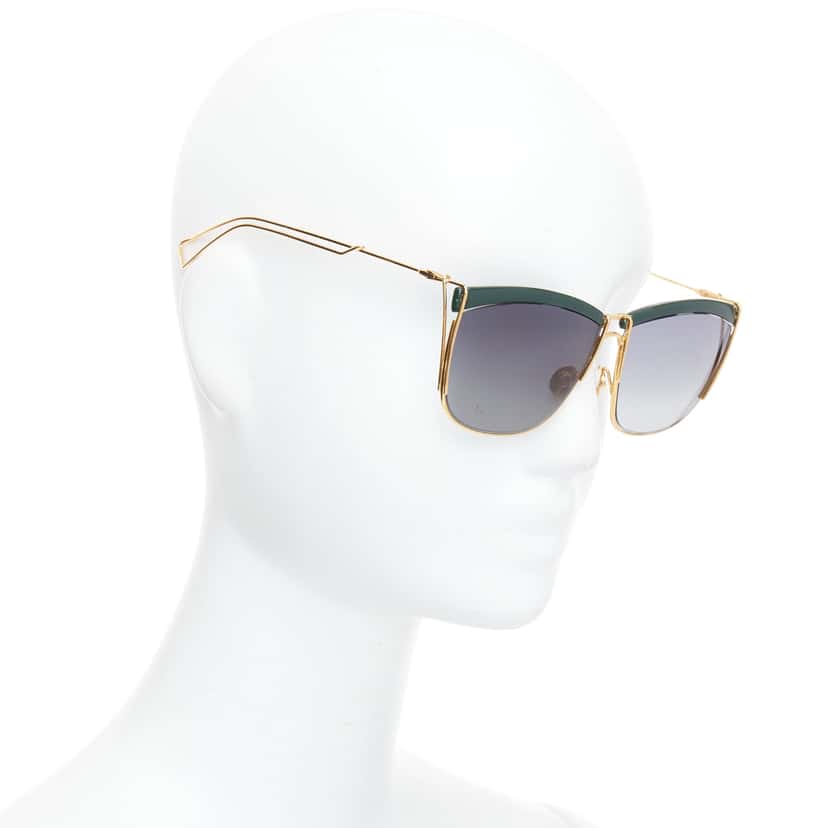 Dior Gradient Squoval Glasses Green Metal Very good condition - Front View