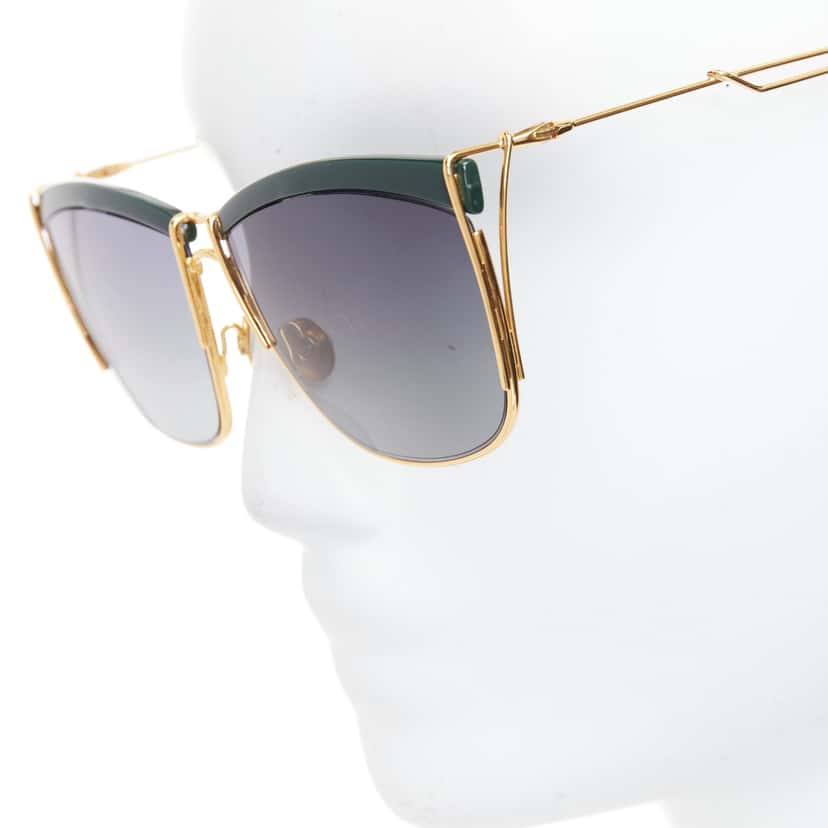 Dior Gradient Squoval Glasses Green Metal Very good condition - Back View