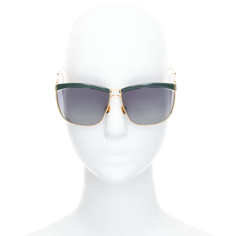 Dior Gradient Squoval Glasses Green Metal Very good condition - Inside View