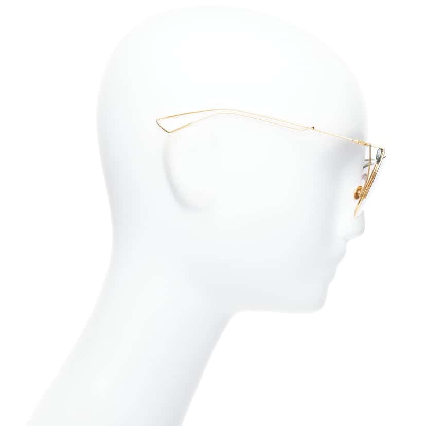 Dior Gradient Squoval Glasses Green Metal Very good condition - Model View