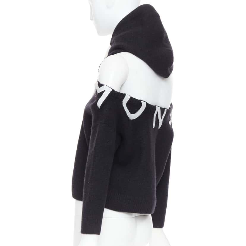 Monse Deconstructed Hoodie Black Wool Very good condition - Box View