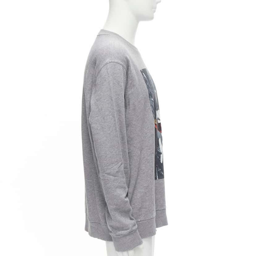 Givenchy Tribal Graphic Sweater Grey Cotton Never worn - Model View