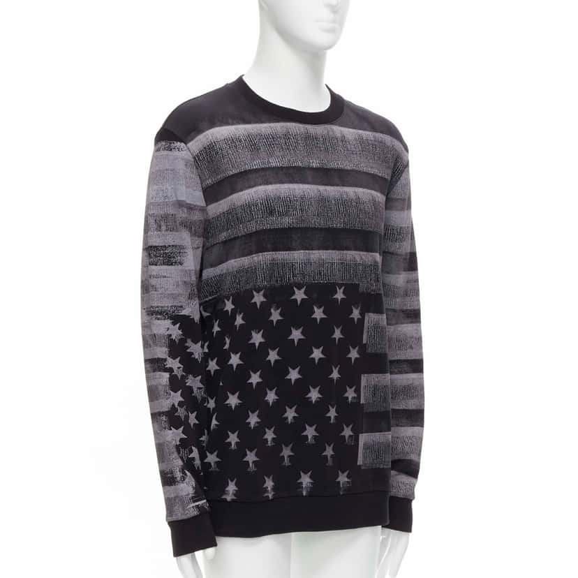 Givenchy Flag Distressed Sweater Black Cotton Never worn - Inside View