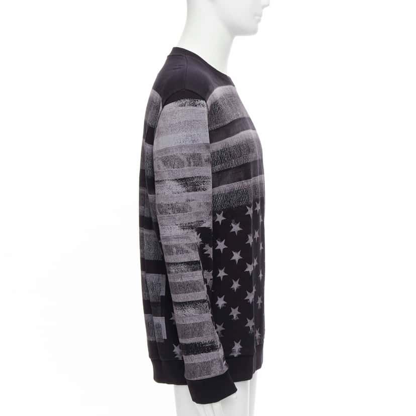 Givenchy Flag Distressed Sweater Black Cotton Never worn - Model View