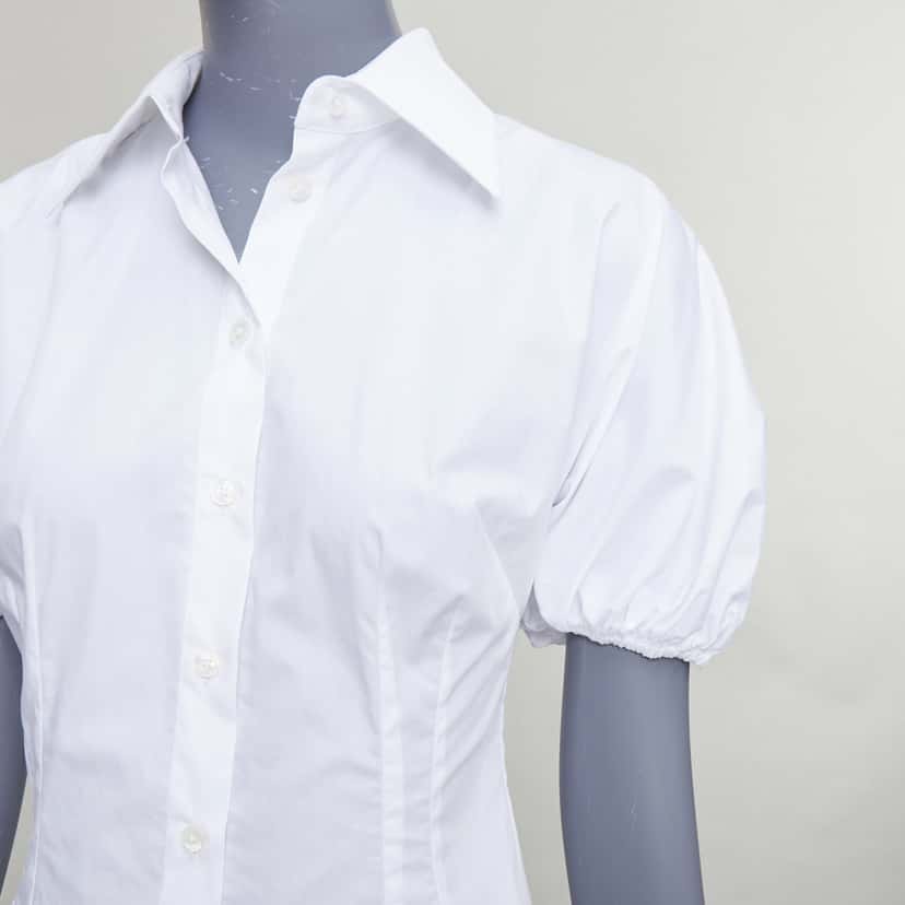 Dolce & Gabbana Dolman Puff Shirt White Cotton Very good condition - Back View