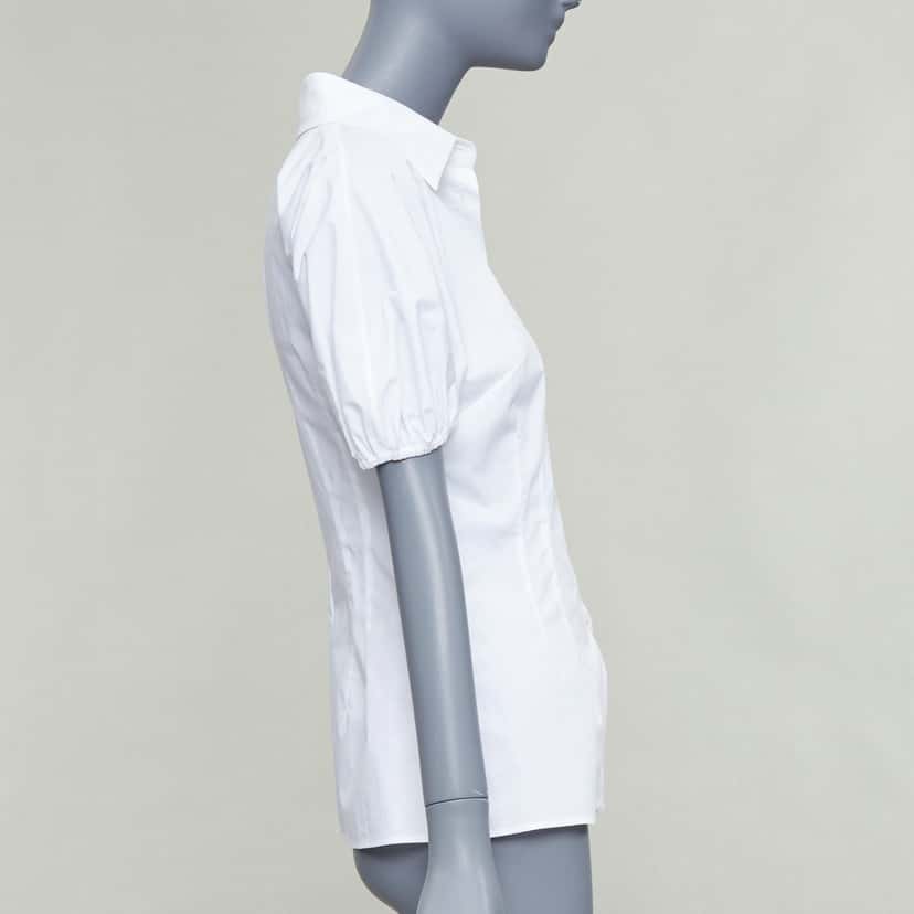 Dolce & Gabbana Dolman Puff Shirt White Cotton Very good condition - Model View