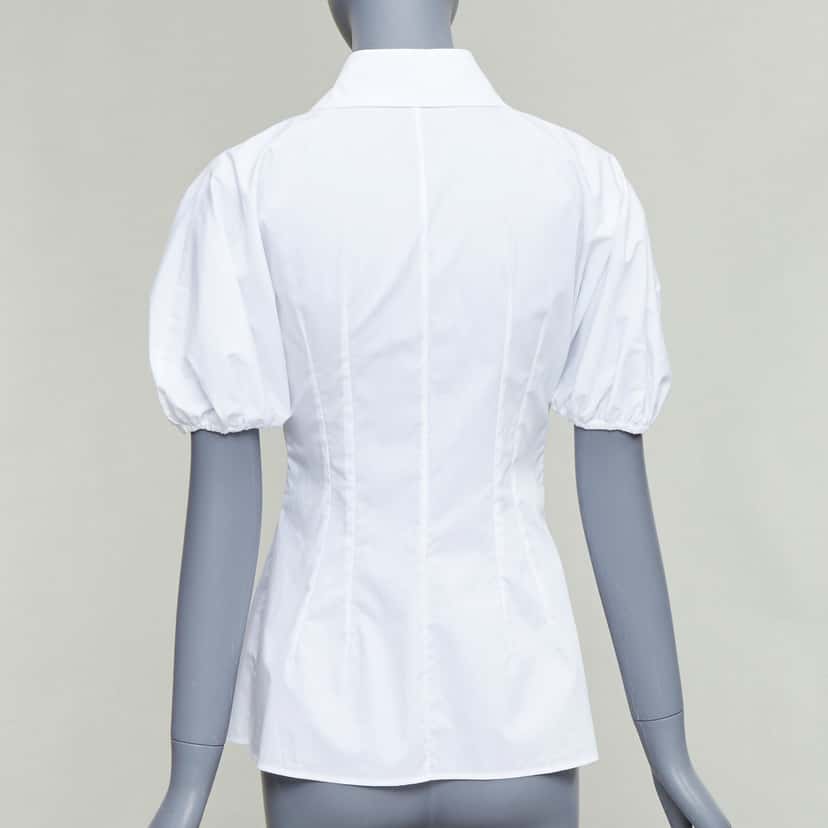Dolce & Gabbana Dolman Puff Shirt White Cotton Very good condition - Box View