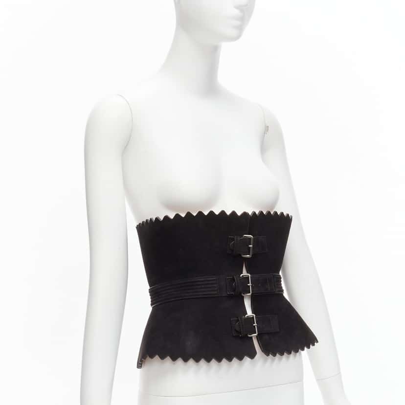 Alaïa Magic Tape Classic Belt Black Suede Good condition - Inside View