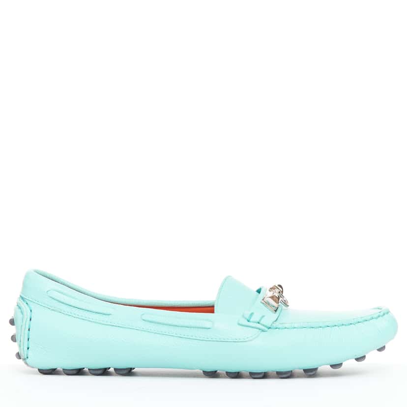 Hermès Irving Blue Leather Good condition - Back View