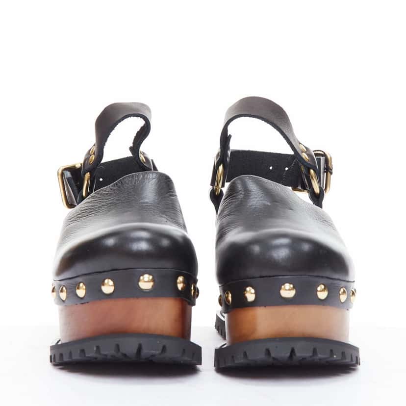 Sacai Clog Black Leather Never worn, with tag - Inside View