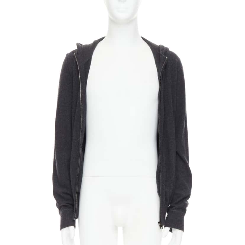 Dolce & Gabbana Logo Zip Hoodie Grey Cashmere Very good condition - Inside View