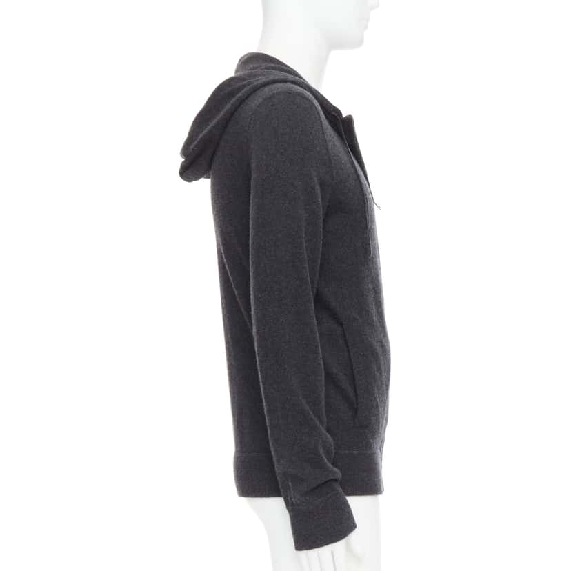 Dolce & Gabbana Logo Zip Hoodie Grey Cashmere Very good condition - Box View