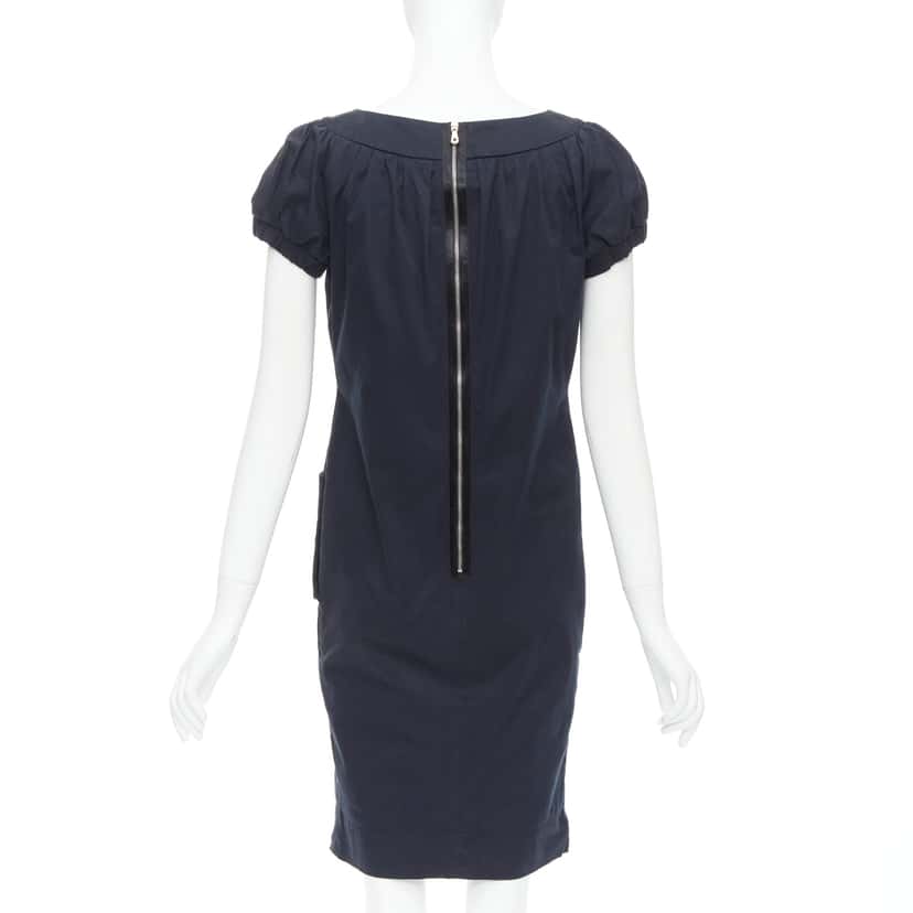 Dolce & Gabbana Puff Sleeves Dress Black Cotton Very good condition - Box View