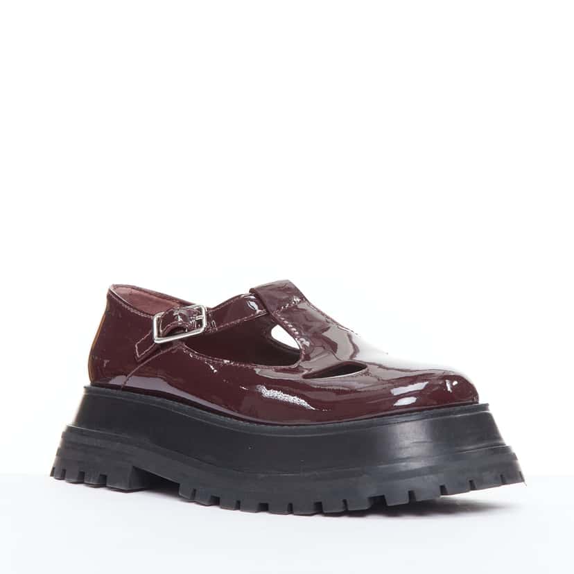 Burberry Star Maryjane Shoes Burgundy Good condition - Inside View