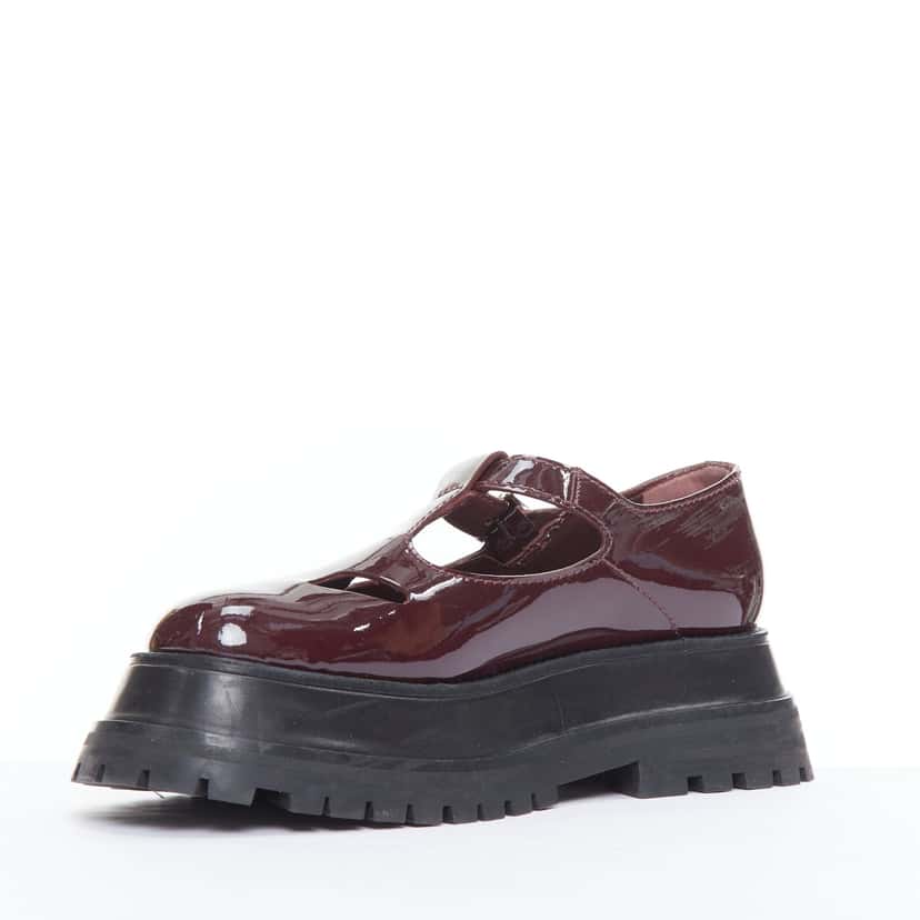 Burberry Star Maryjane Shoes Burgundy Good condition - Model View