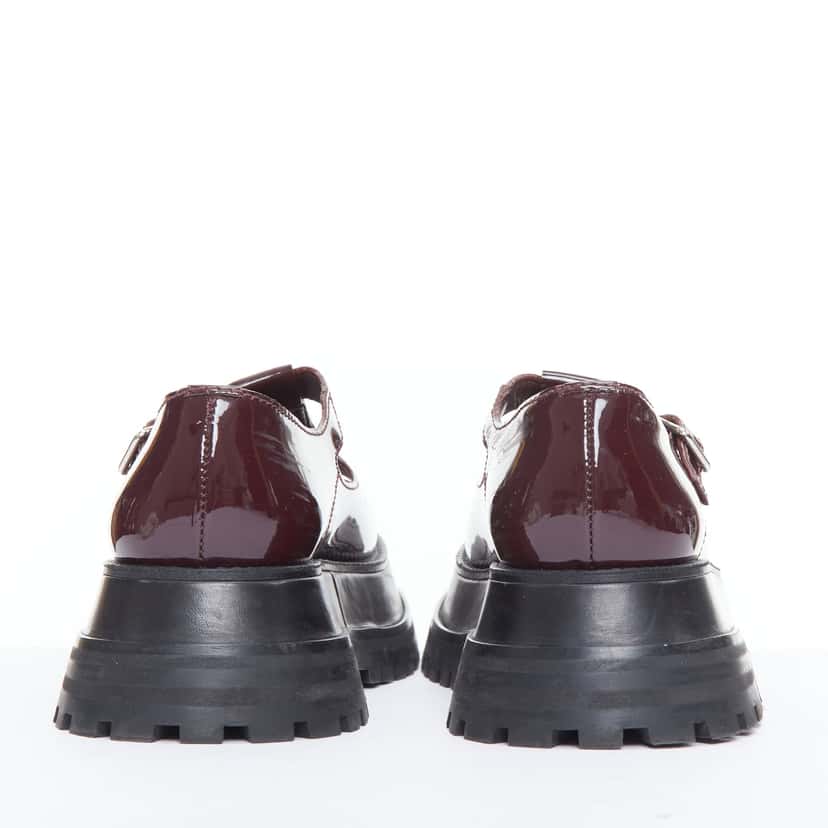 Burberry Star Maryjane Shoes Burgundy Good condition - Box View