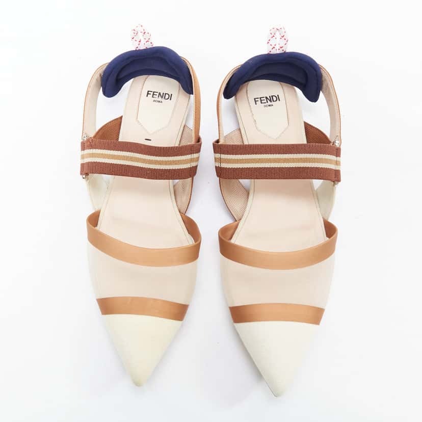 Fendi Colibri Ballerina Navy Good condition - Back View