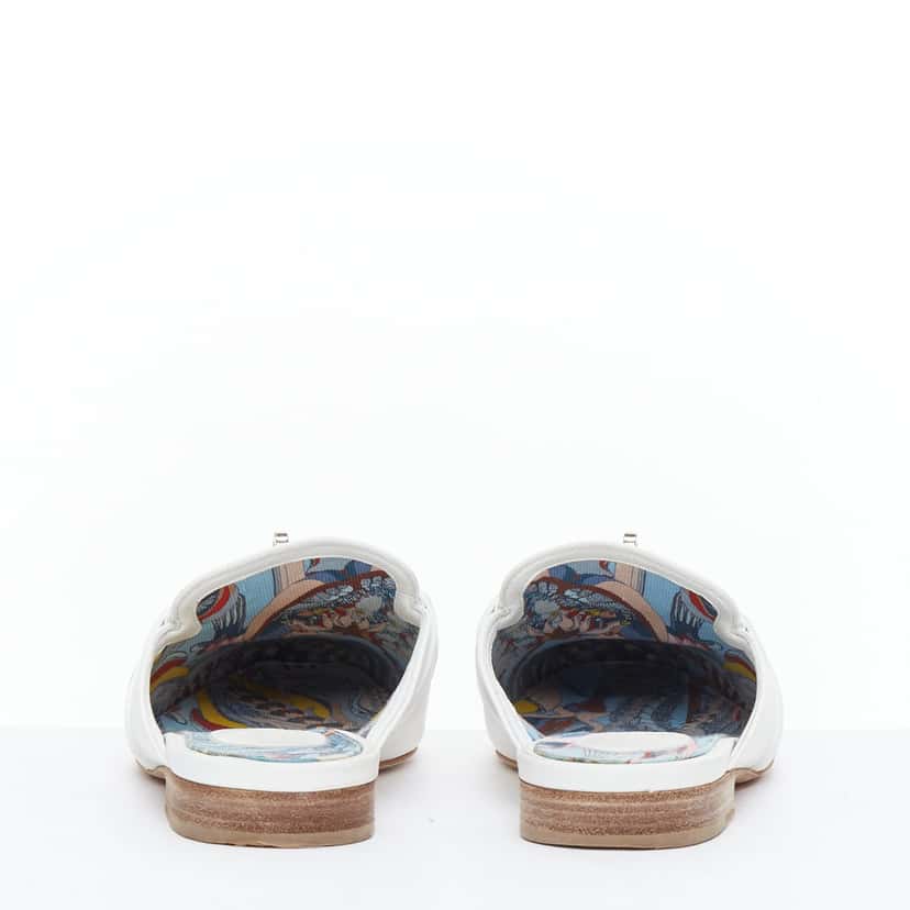 Hermès OZ Mule White Leather Fair condition - Box View