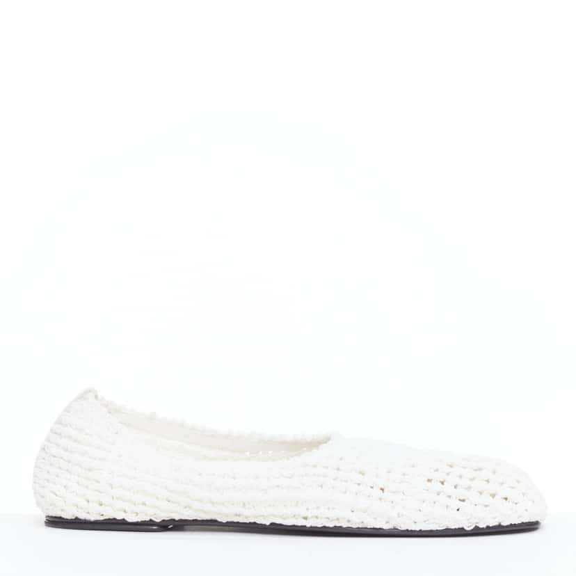 The Row Crochet Ballet Flats White Very good condition - Back View