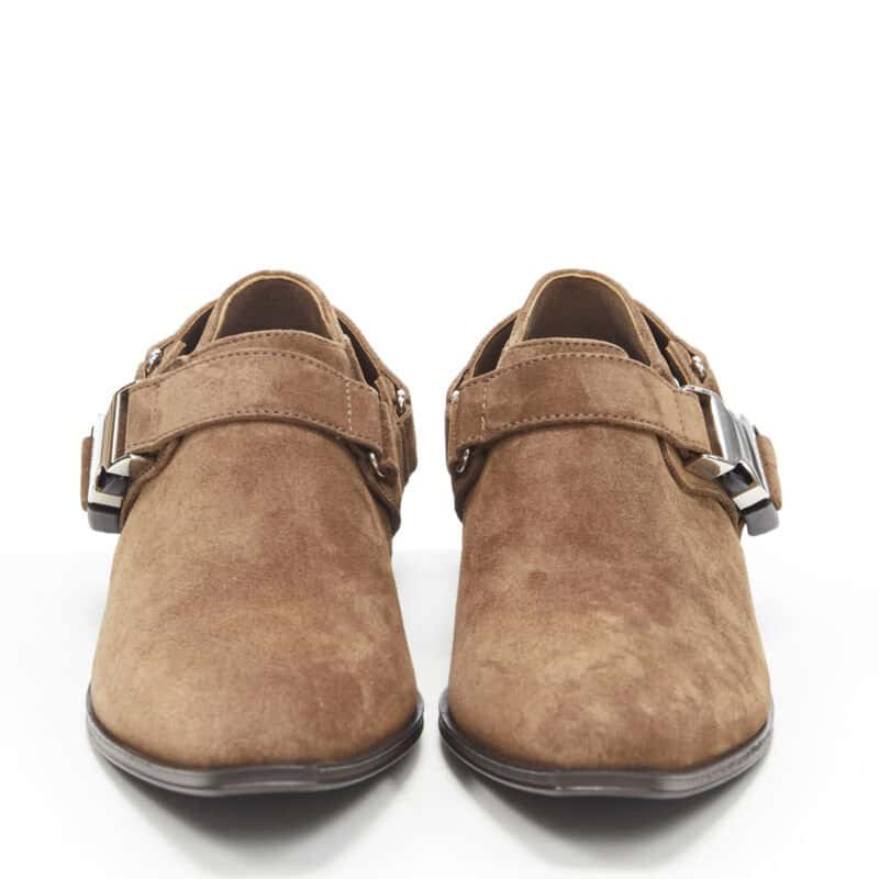 Prada Western Harness Shoes Brown Suede Very good condition - Inside View