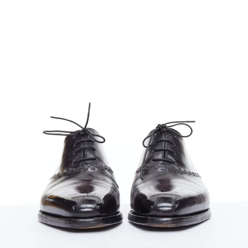 Berluti Overstitched Brogues Purple Leather Fair condition - Inside View