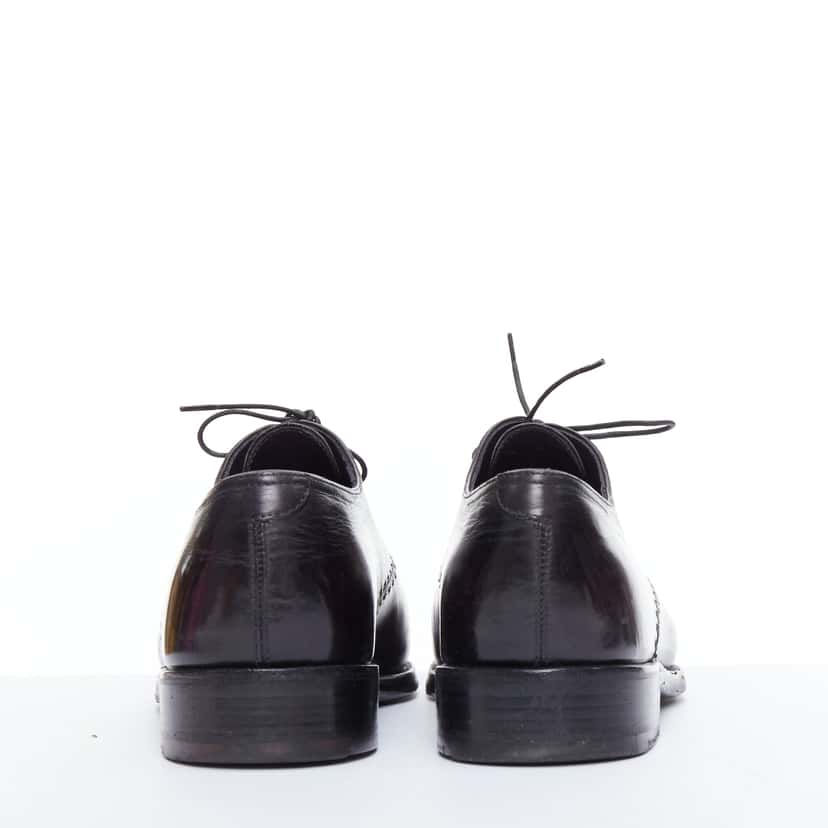 Berluti Overstitched Brogues Purple Leather Fair condition - Box View