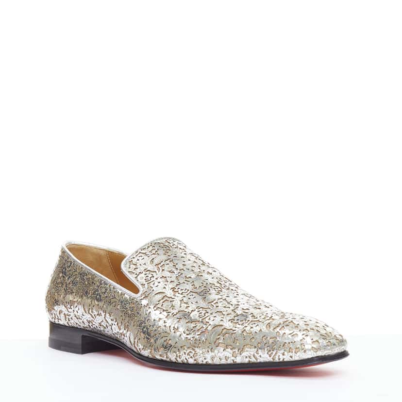 Christian Louboutin Dandelion Silver Leather Very good condition - Front View