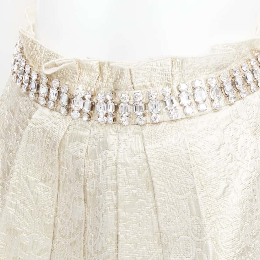 Dolce & Gabbana Rhinestone Skirt Gold Cotton Very good condition - Back View
